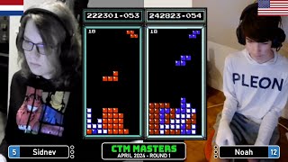 GOT TO GO ALL IN! Sidnev, Dengler | Apr '24 Rd 1 | Classic Tetris Monthly Masters