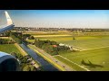 Landing at Schiphol Amsterdam Airport on KLM B737-800