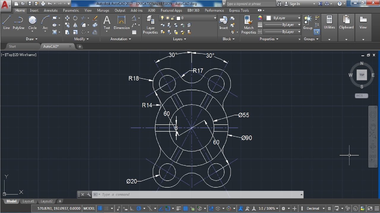 AutoCAD Tutorial - 5 - YouTube