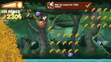 Banana Kong Ride the toucan for 1,000 meters (In One Run)