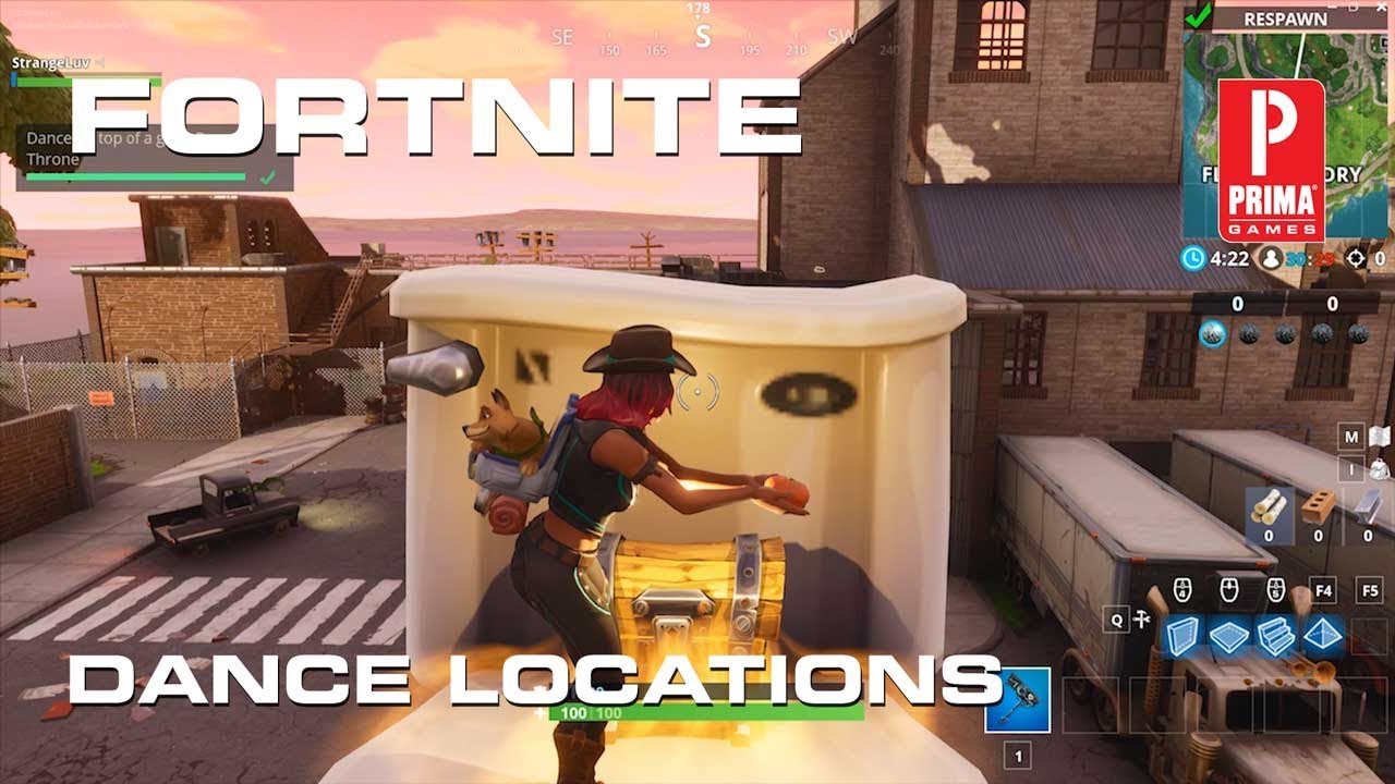 Fortnite Where To Dance On Top Of A Clock Tower Pink Tree And - fortnite fortnitechallenges