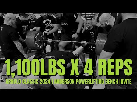 1,100lb Bench Press for 4 Reps | Anderson Powerlifting Bench Invite at the Arnold Classic 2024