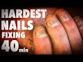 HARDEST TRANSFORMATION💅 GEL NAILS MANICURE AT HOME BEAUTY HACKS OF NAIL EDUCATION ON LONG NAILS DIY