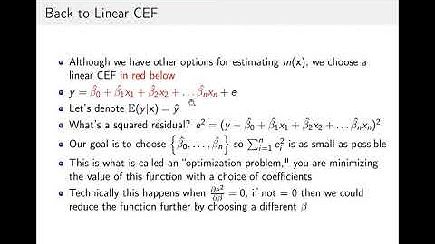 ECON 3460: Deriving the Least Squares Slope and Intercept