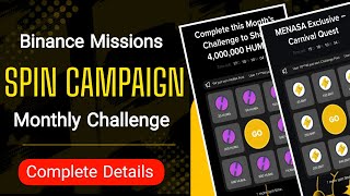 Binance Spin Campaign Monthly Challenge And Carnival Quest Details
