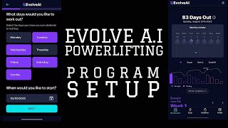 Evolve A.I. Powerlifting Program Setup