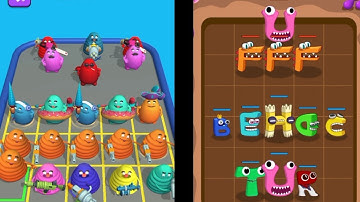 Merge Grimace Monster Run vs Merge Alphabet Lore Fight ⭐ Gameplay Walkthrough