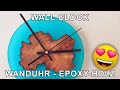 Wanduhr aus Epoxidharz - epoxy resin wall clock - Zwergenwerkstatt