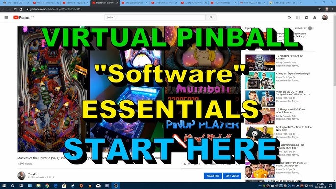 pinball virtual FFB 4K & SSF - série flipperfury NEON BRICK
