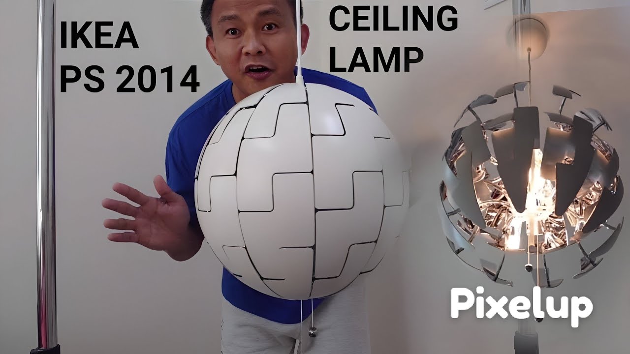 Afwijzen pijnlijk tong Unboxing & install the Ikea PS 2014 "Death Star" ceiling pendant lamp /  Tokyo Olympics flame similar - YouTube