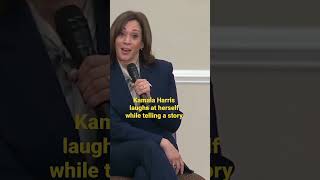 Kamala Harris laughs at herself while telling a story #youtubeshorts #kamalaharris #politics