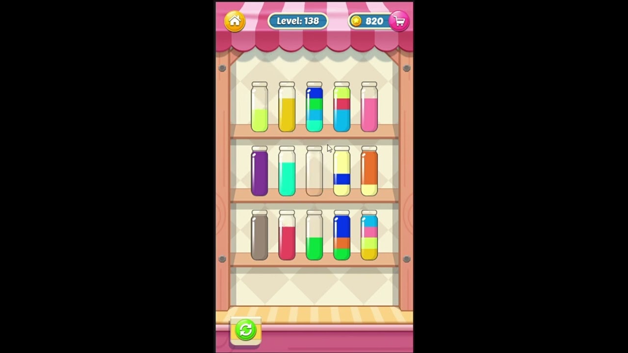 Water sort Puzzle level 138 (play on Facebook)