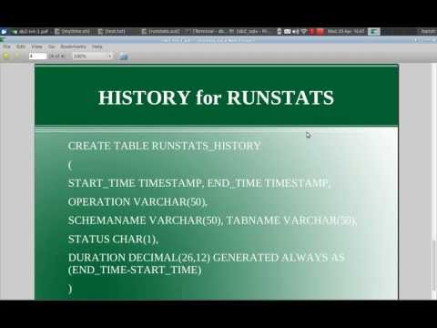 DB2 Tips n Tricks - Part 1 - History, Time taken, Performance for RUNSTATS