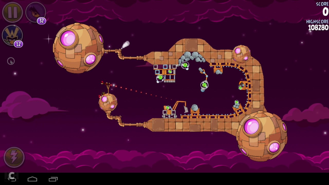 Angry Birds Space Brass Hogs Level 9-17  108650