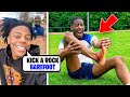 Youtubers set me football challenges