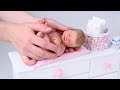 Bedtime Routine for Miniature Baby Bailey, Tiny Silicone Reborn