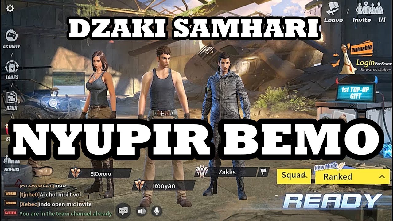 DZAKI SAMHARI MOTOVLOGGER NYUPIR BEMO NGACOOOO | RULES OF SURVIVAL