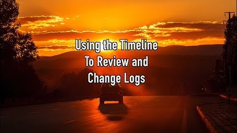 Review and Change Logs on the Timeline