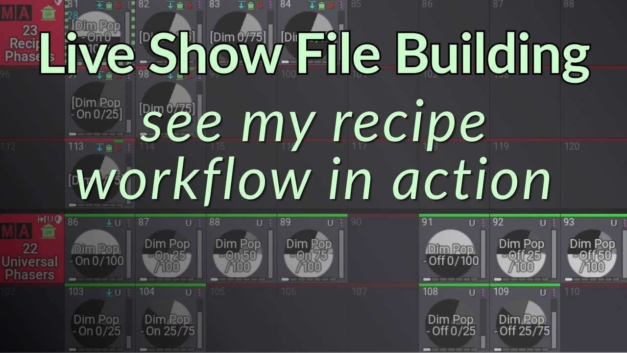 Real Show File Building - Recipe Presets