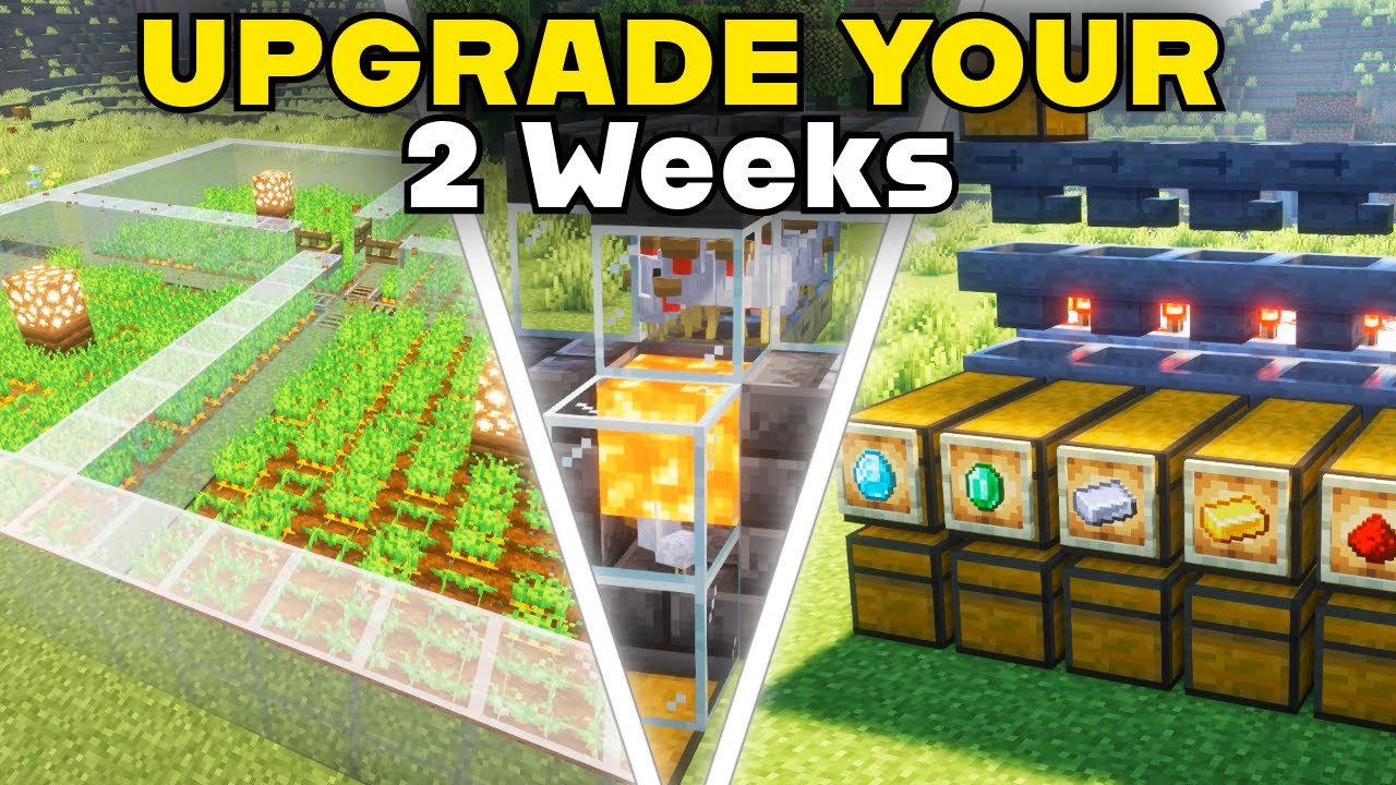 THREE WAYS TO UPGRADE THE 2 WEEK MINECRAFT PHASE - YouTube