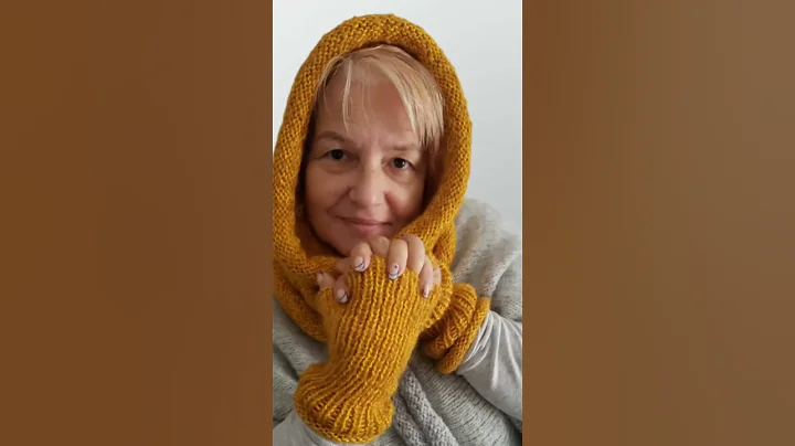 Autumn with hand knit set...