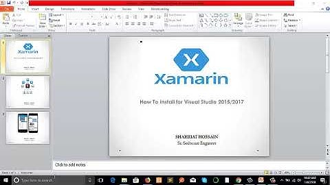 Install Xamarin for Visual Studio 2015 or 2017