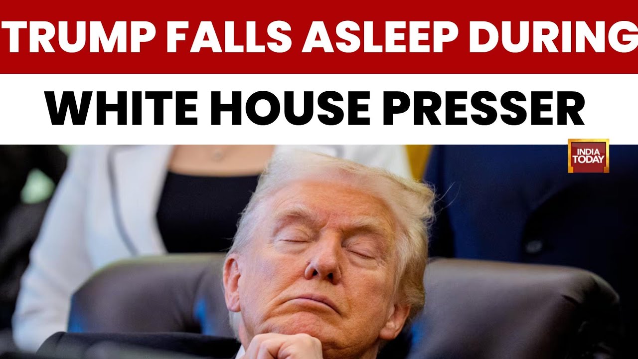 Donald Trump Appears To Fall Asleep During White House Press Conference | Trump News