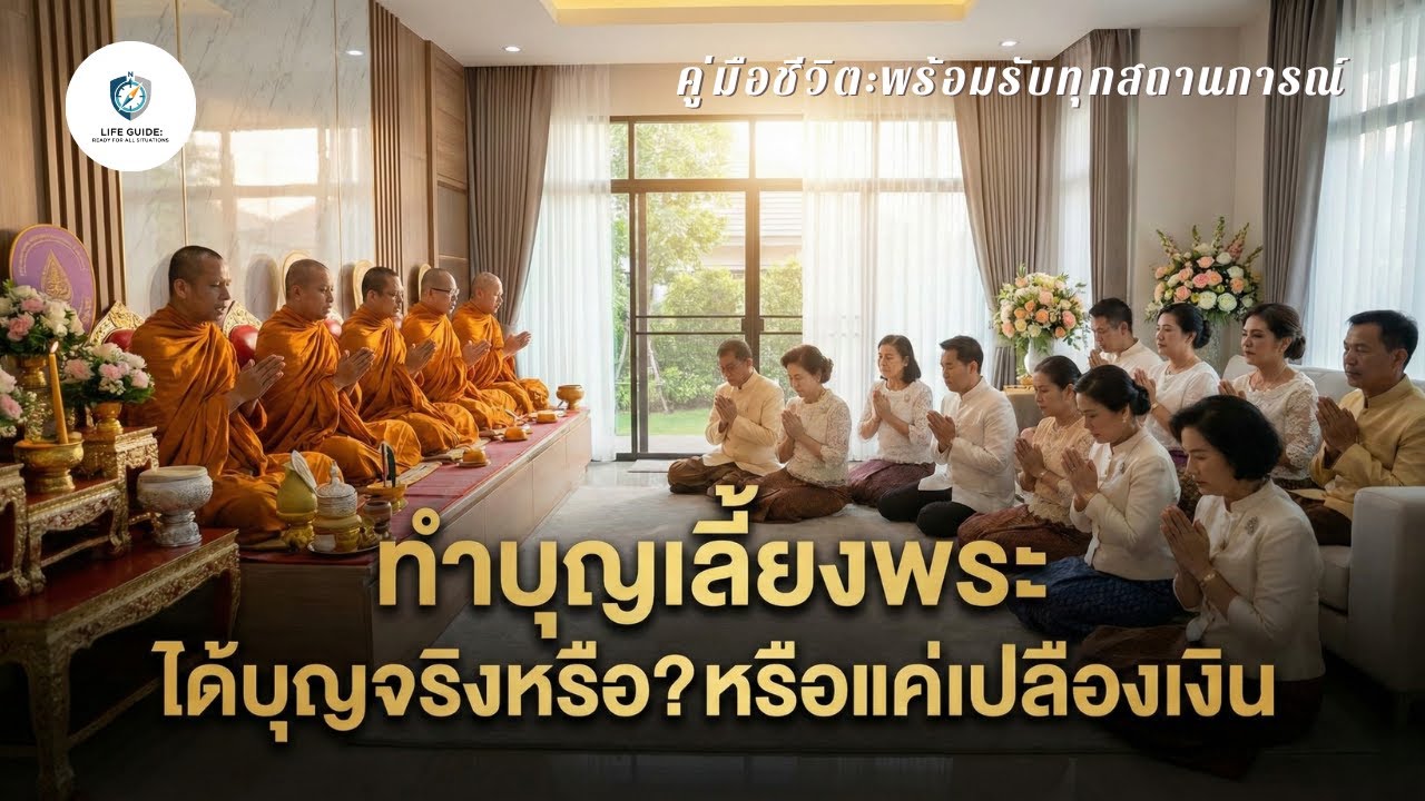 ทำบุญเลี้ยงพระ ได้บุญจริงหรือ? หรือแค่เปลืองเงิน