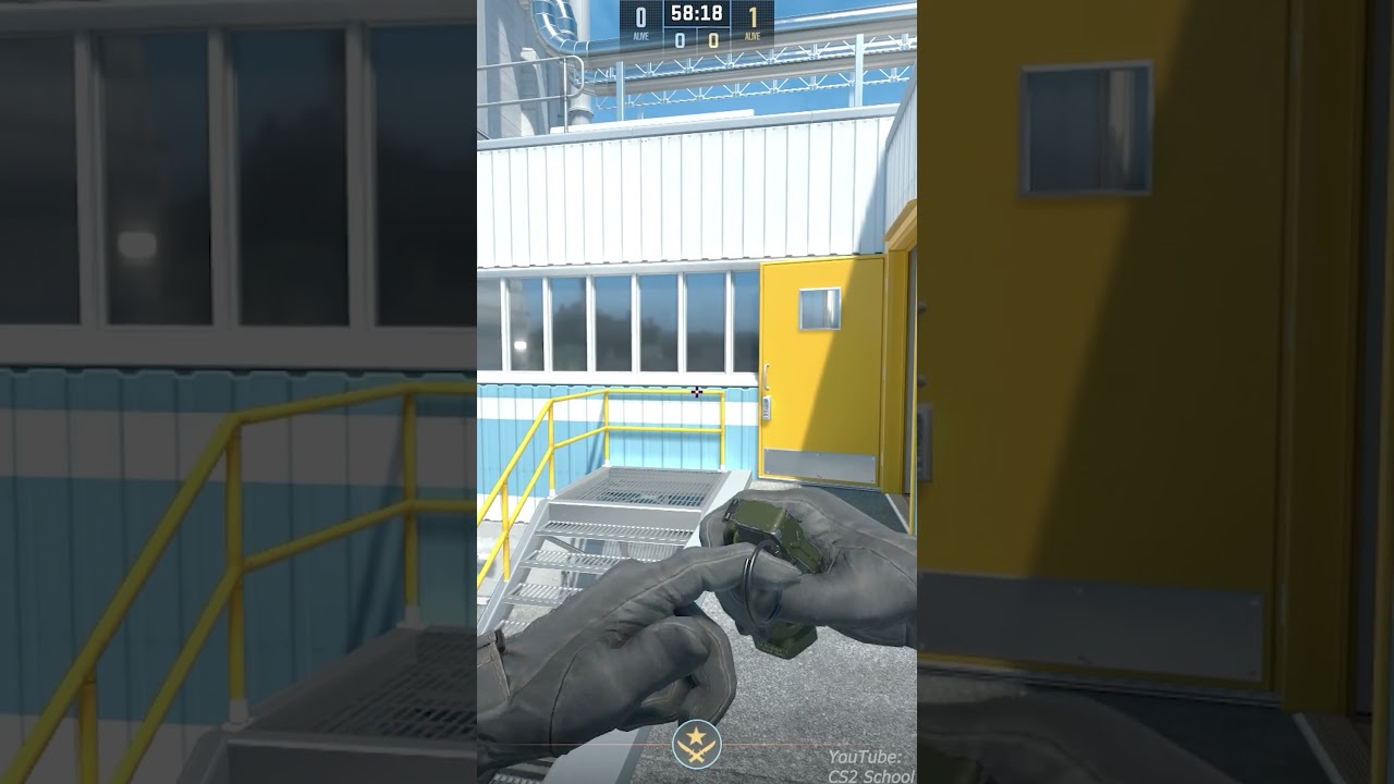 CS2 Nuke Flash A-Site From Outside - 