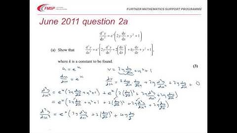 FMSP Revision: Edexcel FP2 June 2011 Qu2