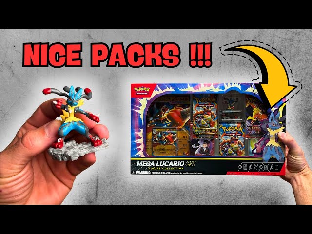 Opening The NEW MEGA Lucario Ex FIGURE Collection Box #pokemon