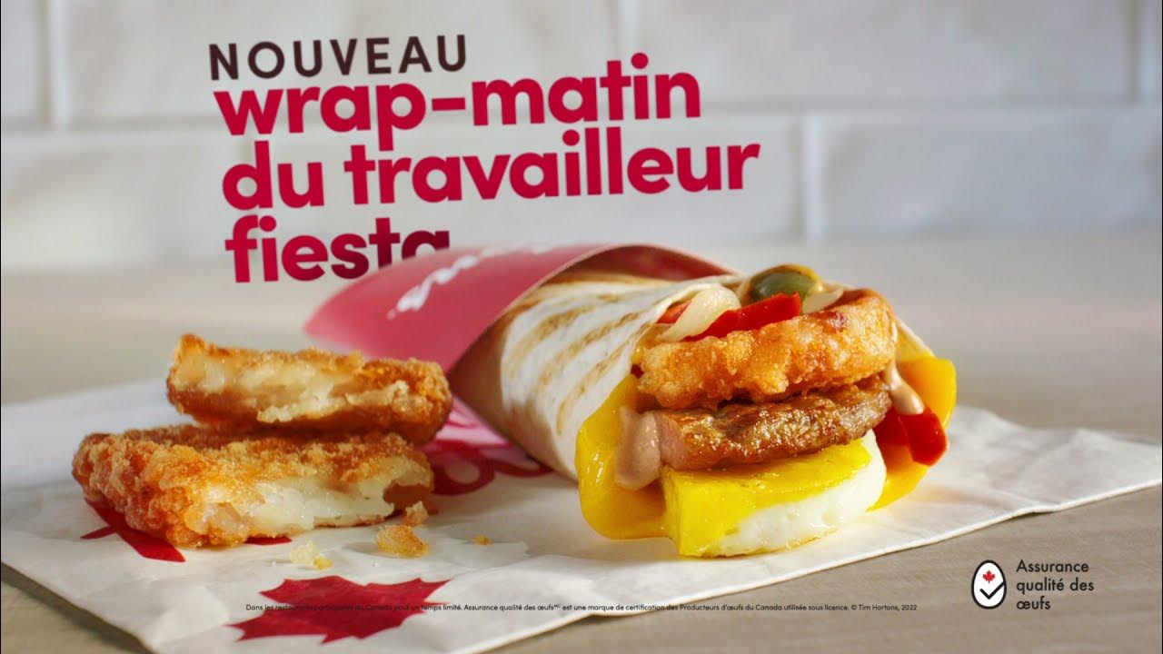Tim Hortons NOUVEAU wrapmatin du travailleur fiesta YouTube