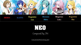 [KAN/ROM/ENG] NEO | Lyric Video | JIN feat Crypton Vocaloids