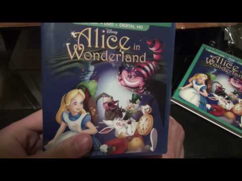 Alice in Wonderland 65th Anniversary Edition Blu-Ray Unboxing Disney Movie Club Exclusive