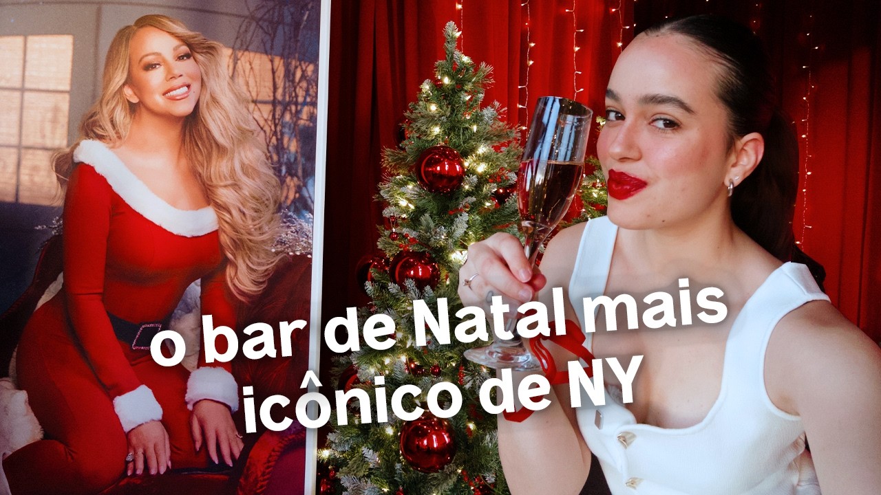 arrume-se comigo para o bar de Natal MAIS LINDO de nova york | VLOGMAS 7