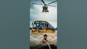 Bus Flood #shorts  #shortsfeed  #youtubeshorts  #crash  #footage  #realaccident