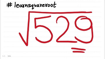 Square root of 529 | how to teach square root | by long division method | digit by digit division