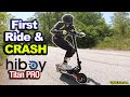 Hiboy Titan PRO First Ride &amp; CRASH | FASTEST Cheapest Electric Scooter Off Road