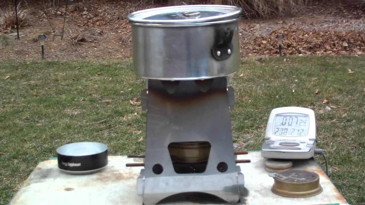 Emberlit Stove used with the Trangia burner - Boil Test #2 - YouTube