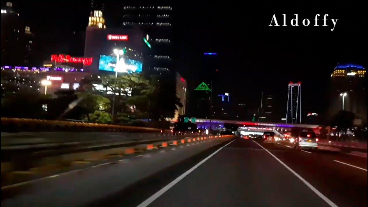 Suasana Jalan Tol Dalam Kota Jakarta Malam Hari Tomang Cawang Youtube