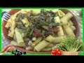 Pasta con cicoria, acciuga, olive e pomodorini - Le Ricette di Zio Roberto