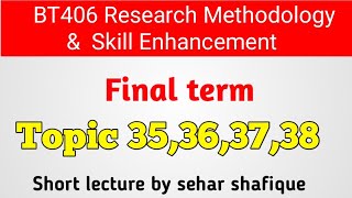 bt 406,short lectures