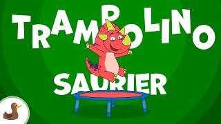 Video thumbnail of "Trampolinosaurier - Kinderlieder zum Mitsingen | Bewegungslieder | JiMi FLuPP | Sing Kinderlieder"