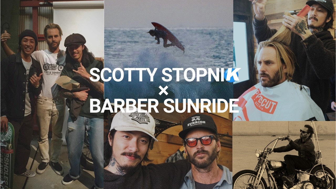 【CYCLE ZOMBIES】 Scotty Stopnik 来日｜BARBER SUNRIDEで髪を切りながら語る素顔
