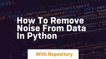 how to remove noise from data in python