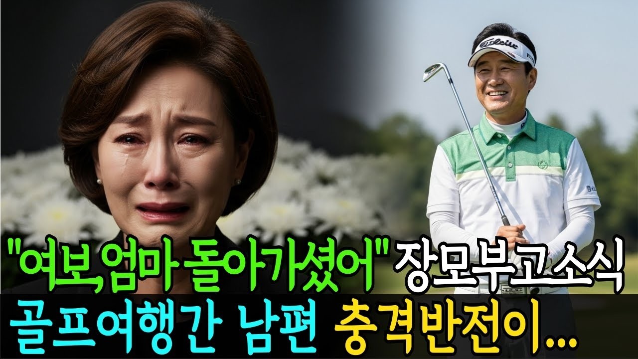 여보 엄마가 돌아가셨어' 장모부고소식 골프여행간 남편 충격반전이 일어납니다