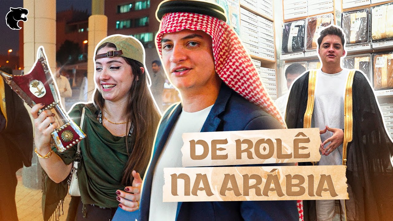 Sofia Espanha e ThiagosemT conhecendo o mercadão da Arábia