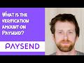 What is the verification amount on Paysend