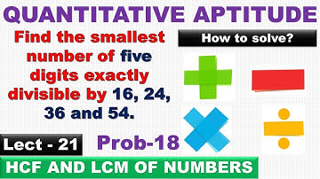 Find the smallest number of four digits exactly divisible by 16, 24, 36 and 54 | Lect 21
