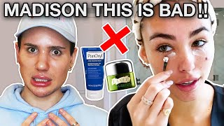 Reacting to MADISON BEER's Skincare Routine for VOGUE (NO SPF??! ARE YOU INSANE)